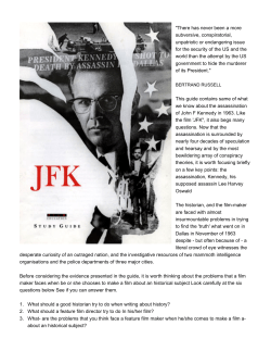 JFK study guide - Film Education