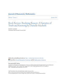 Book Review: Realizing Reason - Scholarship @ Claremont