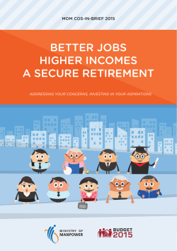 Better JoBs HigHer incomes a secure retirement