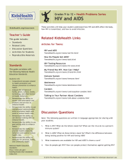 HIV and AIDS - KidsHealth in the Classroom