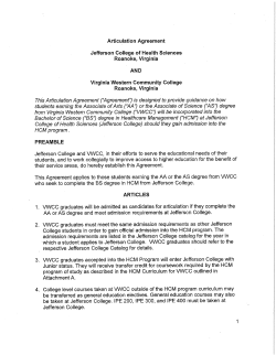 AND PREAMBLE ARTICLES 1 - Virginia Western Community College