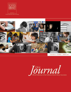 2010 Spring Journal - California School Library Association