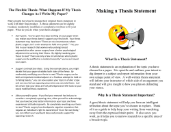 The Flexible Thesis