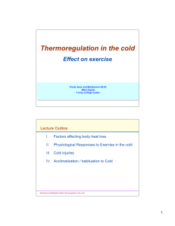 6.Thermoregulation in the cold