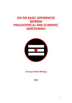 On the Difference between Philosophical and Scientific Questioning