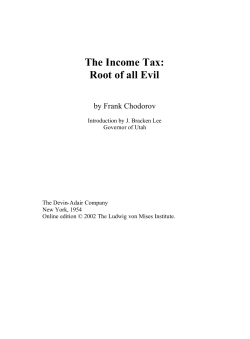 The Income Tax: Root of all Evil