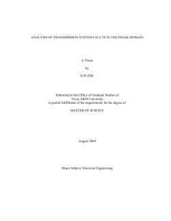 analysis of transmission system faults in the phase domain