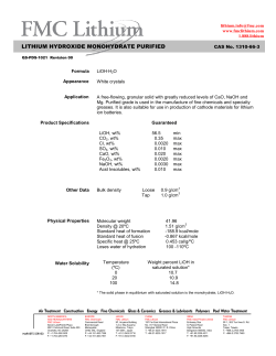 lithium hydroxide monohydrate purified