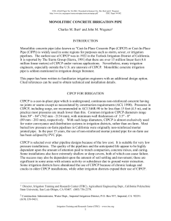 Monolithic Concrete Irrigation Pipe