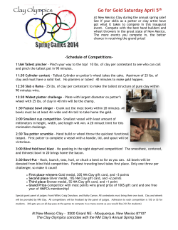 Clay Olympics Flyer - New Mexico Potters and Clay Artists