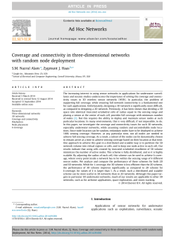 Coverage and connectivity in three-dimensional