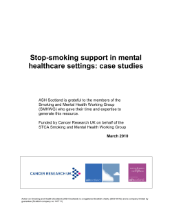 Stop-smoking support in mental healthcare settings