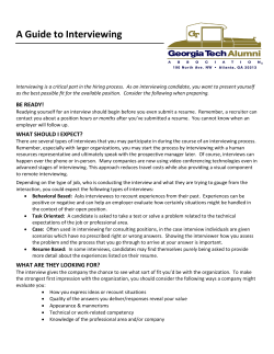 A Guide to Interviewing