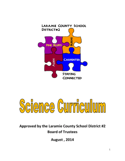 Science Curriculum - Laramie County School District #2