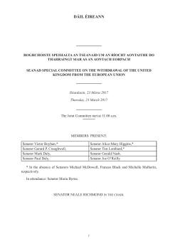 230317 Seanad Special Committee on the Withdrawl of the UK from