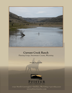 Currant Creek Ranch - Pfister Land Company