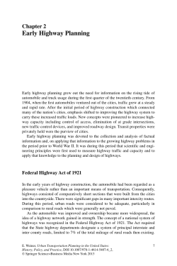 Early Highway Planning