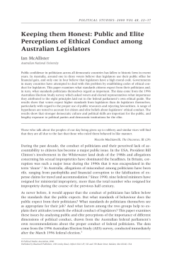 Keeping them Honest: Public and Elite