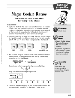 Magic Cookie Ratios