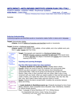 Rhythmical Syllables