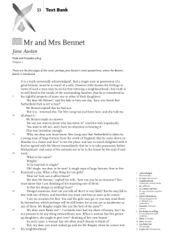 Mr and Mrs Bennet
