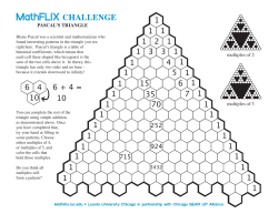 multiples of 2 multiples of 3 3432 PASCAL`S TRIANGLE