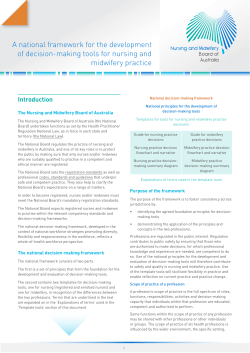 A national framework for the development of decision