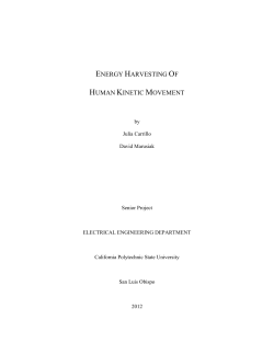 Energy Harvesting Of Human Kinetic Movement