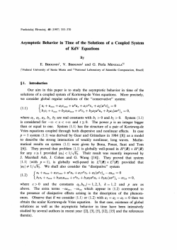 Asymptotic Behavior in Time of the Solutions of a Coupled System of