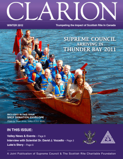 Clarion - Winter 2012 - Scottish Rite Charitable Foundation