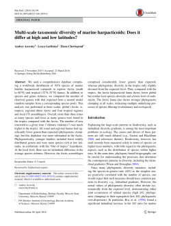 Multi-scale taxonomic diversity of marine harpacticoids: Does it differ