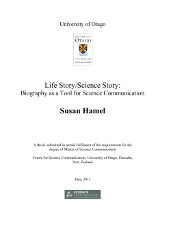 Susan Hamel - OUR Archive