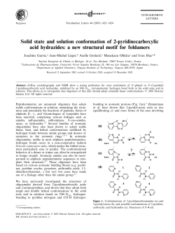 Solid state and solution conformation of 2-pyridinecarboxylic