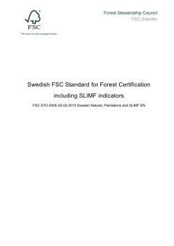 Swedish FSC Standard
