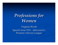 Professions for Women - PBworks