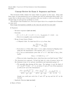 Concept review for Test 3