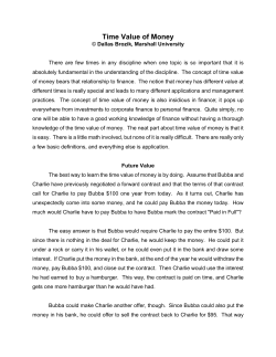 Time Value of Money - Marshall University