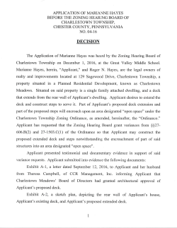 Z-2016-04 Hayes - Charlestown Township
