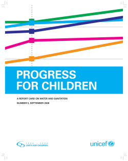 Progress for Children - a report card on water and sanitation