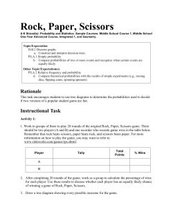 Rock, Paper, Scissors - Charles A. Dana Center