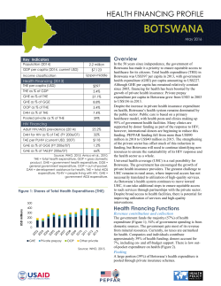 Health Financing Profile: Botswana