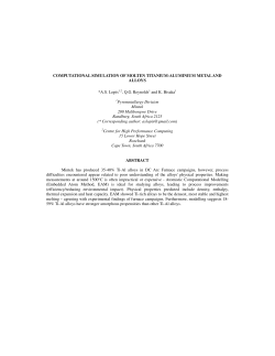 Computational simulation of molten titanium