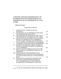 a review and reconsideration of florida`s rule