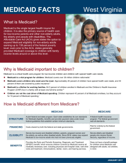 MEDICAID FACTS West Virginia