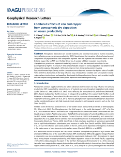 Combined effects of iron and copper from atmospheric dry