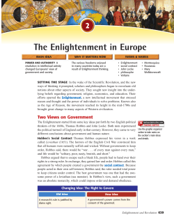 The Enlightenment in Europe - Old Saybrook Public Schools