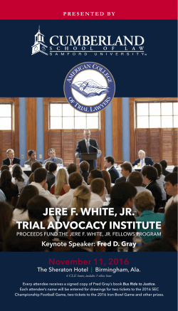 jere f. white, jr. trial advocacy institute