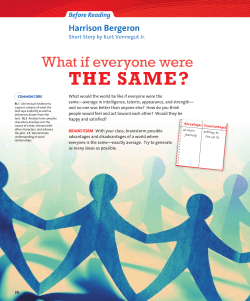 Harrison Bergeron - K. Dean Issaquah High School