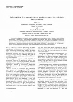 Release of iron from haemoglobin-A possible source of free radicals