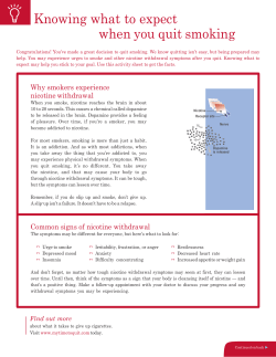 Knowing what to expect when you quit smoking